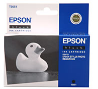 Картридж струйный Epson C13T05514010 черный (black) для Epson Stylus Photo R240/245/RX420/425/520 (290 стр.)  (ст.код C13T055140)