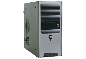 Корпус microBTX Miditower InWin BC-583 (черно-серебр., 350W, USB, Audio, Fan)