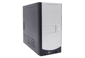 Корпус microATX MiniTower Superpower 1012-CA (серебр.-черный, P4 ready, 350W, 5"3ext, 3"2ext+1int, USB, mic, audio)