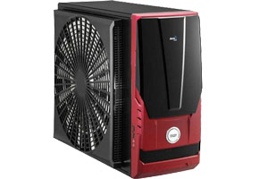 Корпус ATX MidiTower AeroCool AeroRacer (черн./красн., без БП, 5"4ext, 3"1ext+1int, 2USB2.0, 2audio, Fan 120)