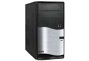 Корпус microATX MiniTower Superpower/Cat/Codegen M105-A11 (серебр./черн., 450W, 5"2ext, 3"2ext+6int, 2USB, audio, mic)