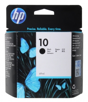 Картридж струйный HP C4844A №10 черный (black) для HP DesignJet 70/100/110/500/800/815/820, BIJ 1000/1100/1200/2200/2230/2250/2280/2300/2600/2800/3000,  OfficeJet 9110/9120/9130/K850 (69ml)