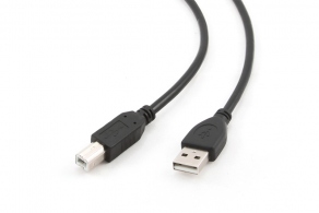 Кабель USB2.0 соединительный A-B профессиональный, позолоч. контакты, черный 1.8м, CCP-USB2-AMBM-6