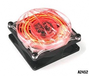 Вентилятор для корпуса Thermaltake A2452 Cyclo Red Pattern Fan (80x80x41mm, 19дБ, 1800rpm, 4-pin)