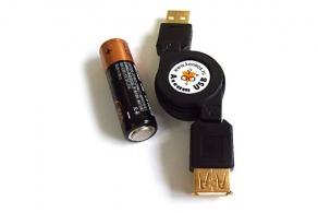 Кабель USB2.0 удлинитель A(M)-А(F) профессиональн., позолоч. контакты, феррит. кольца, черный, рулетка Konoos, 0.75м  KCR-USB2-AMAF-0.75 (блистер)