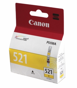 Картридж струйный Canon CLI-521Y желтый (yellow) для Canon Pixma  iP3600/4600/MP540/620/630/980  2936B004