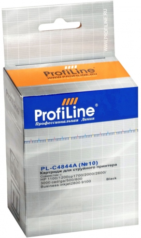 Картридж струйный ProfiLine №10 PL-C4844A черный (black) для HP DesignJet 100/110/500/800, BIJ 2000C/2200/2250/250/2600/2800/BIJ1100/1200/K850