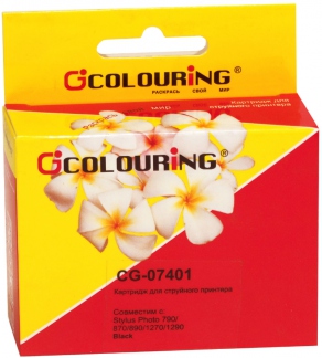 Картридж струйный Colouring CG-07401(T007) черный (black) для Epson Stylus Photo 790/870/890/1270/1290