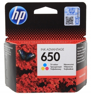 Картридж струйный HP №650 CZ102AE цветной для HP DeskJet IA 1015/1515/2515/2545/2645/3515/4645 (200 стр.)