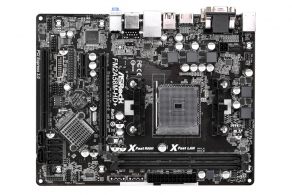 Мат. плата SocketFM2+ ASRock FM2A58M-HD+ (mATX, AMD A58, 2DDR3 1866, PCIE3.0x16, PCIE2.0x1, PCI,  6SATA III RAID, GLAN, D-Sub, DVI, HDMI, 6USB2.0, SB5.1)