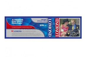 Бумага Lomond XL Premium Super Glossy Photo Paper 610 мм х 30м, 270 г/кв.м. 1201081