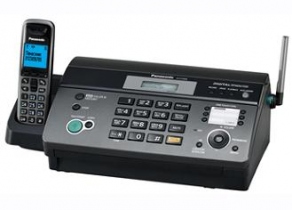 Телефакс Panasonic KX-FC968RU-T (DECT, термобумага 216мм, радиотрубка, АОН, автоответчик, темно-серый металлик)