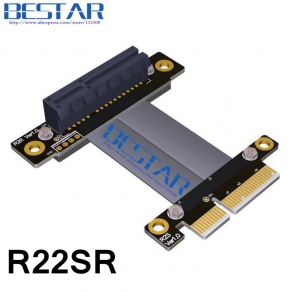 Райзер карта Riser PCI-E x4 BESTAR R22SR 0.3м (гибкий)